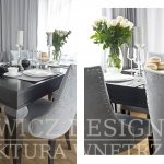 Dom w&nbsp;Markach jadalnia. Projekt wnętrza Miśkiewicz Design