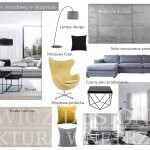 miodowe akcenty na&nbsp;szarym inspiracje projektowanie wnętrz