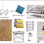 Cytrynowy nowoczesny akcent. Inspiracje, moodboards projektowanie wnętrz. Projektant wnętrz Miśkiewicz Design