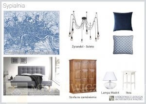 Sypialnia Moodboards Miskiewicz Design