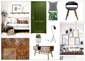 Inspiracje wnętrza tropikalny las. Miśkiewicz Design